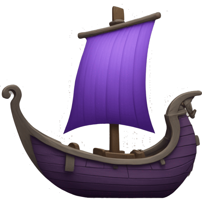 Purple Viking ship emoji