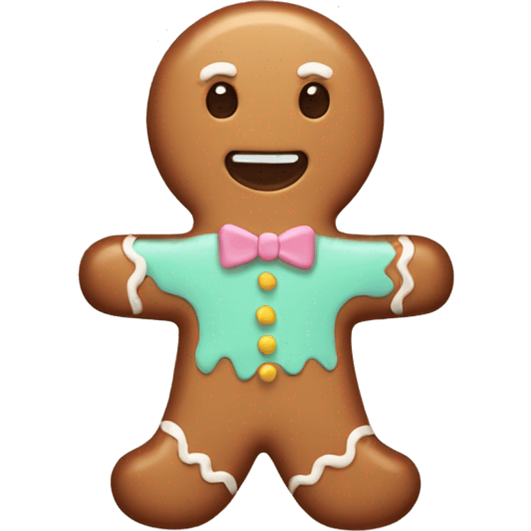 Pastel gingerbread man emoji