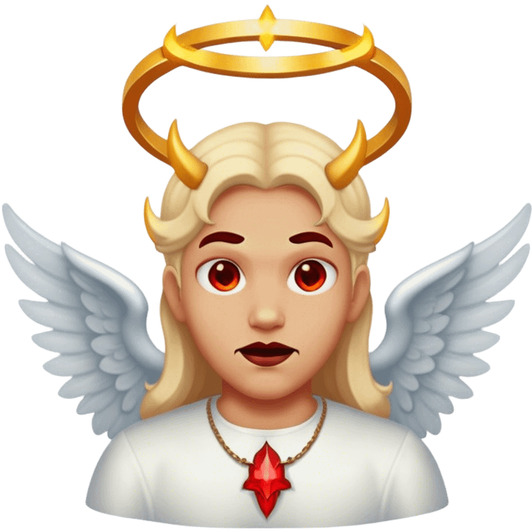 Diablo con aro de ángel  emoji