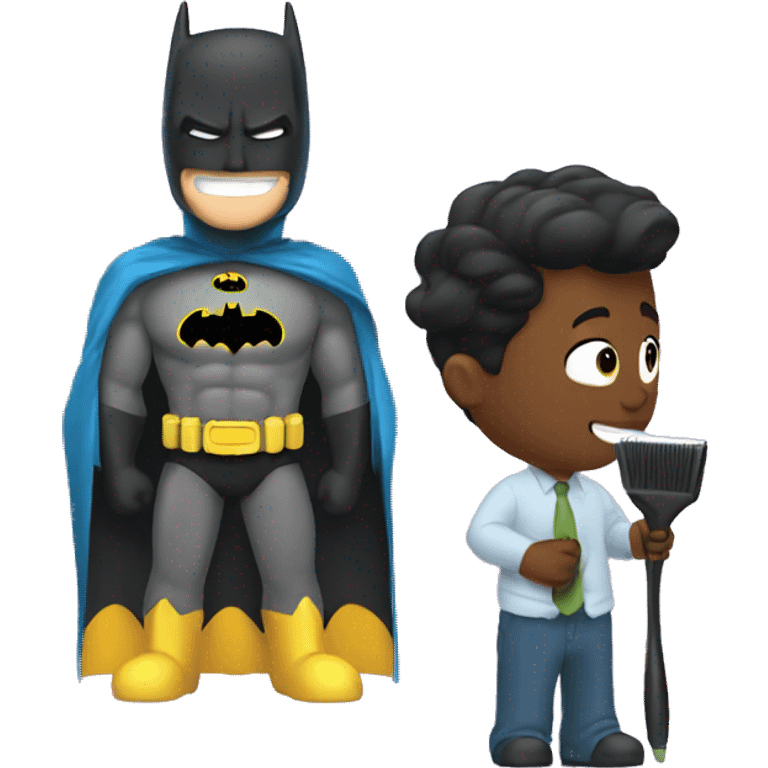 Batman brushing hair  emoji