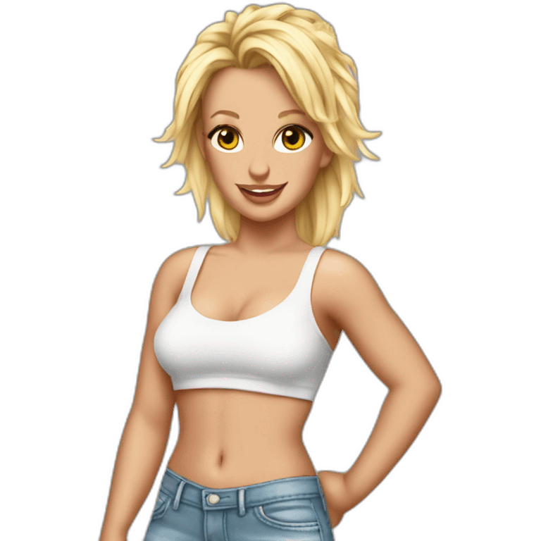 Britney spears in crop top emoji