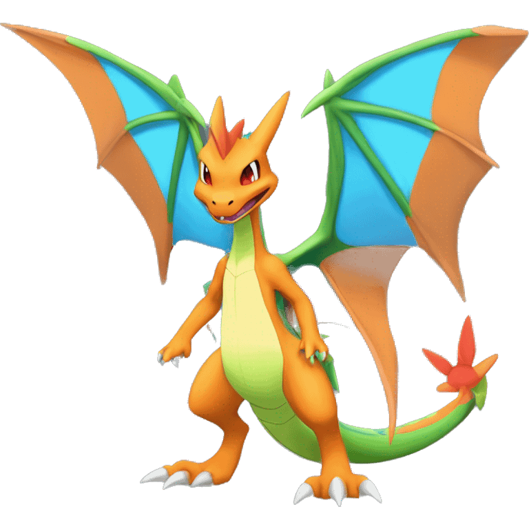 Anthro Cool Edgy Legendary Fakemon-Pokémon-Flygon-Charizard-Fantasy-Creature With Full Body Detailed High Quality emoji