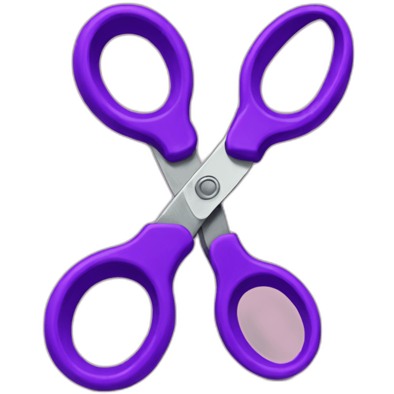 purple scissors emoji