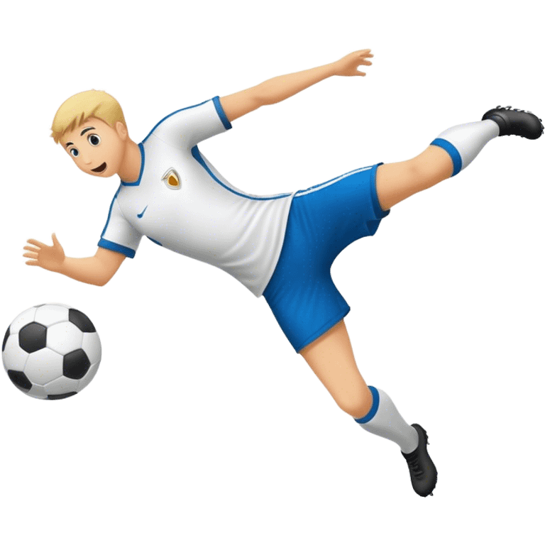 Soccer kick emoji