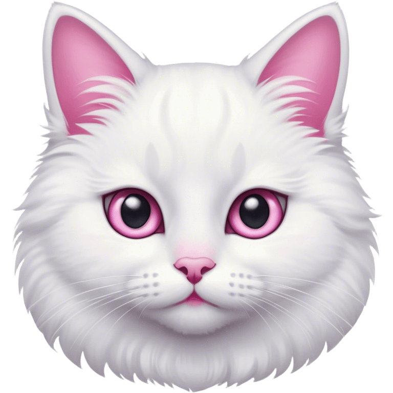 White cat-pink whiskers emoji