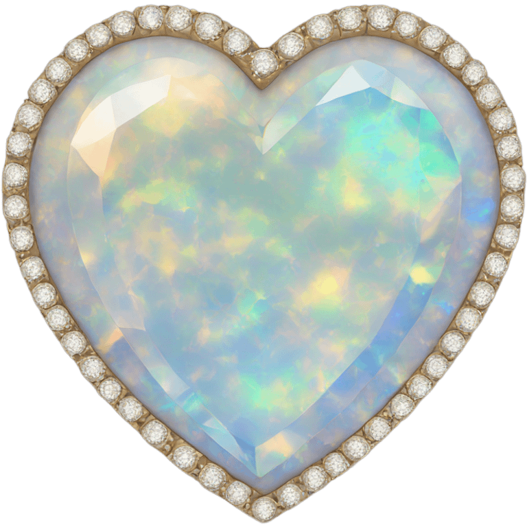 opal Crystal pave heart emoji