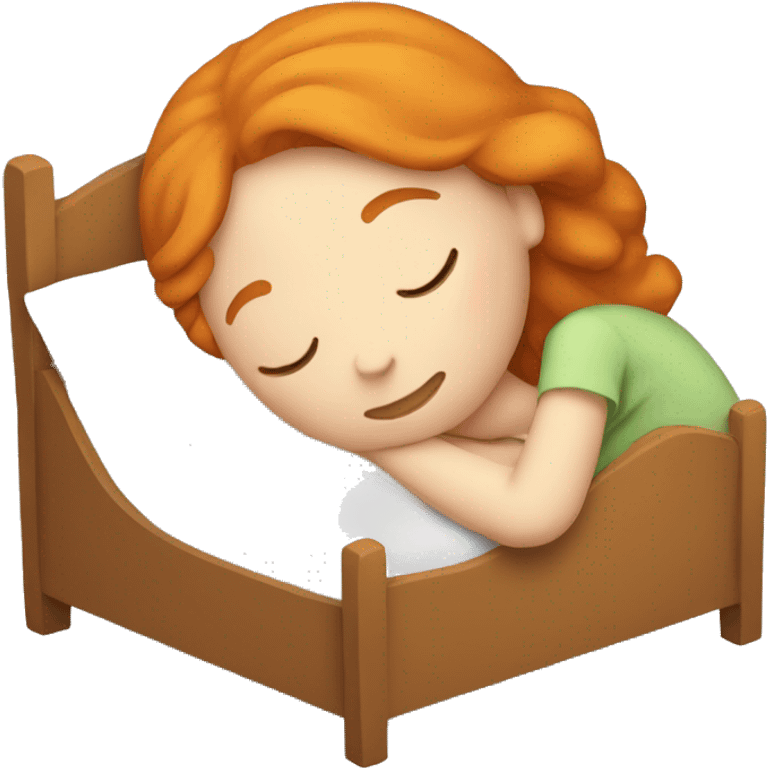 ginger girl sleeping emoji