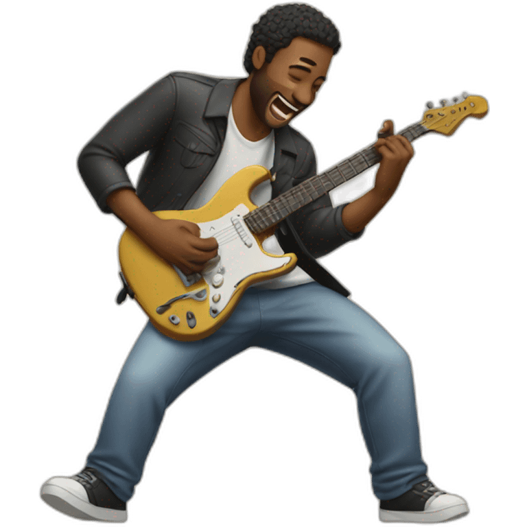 a guy jamming out emoji