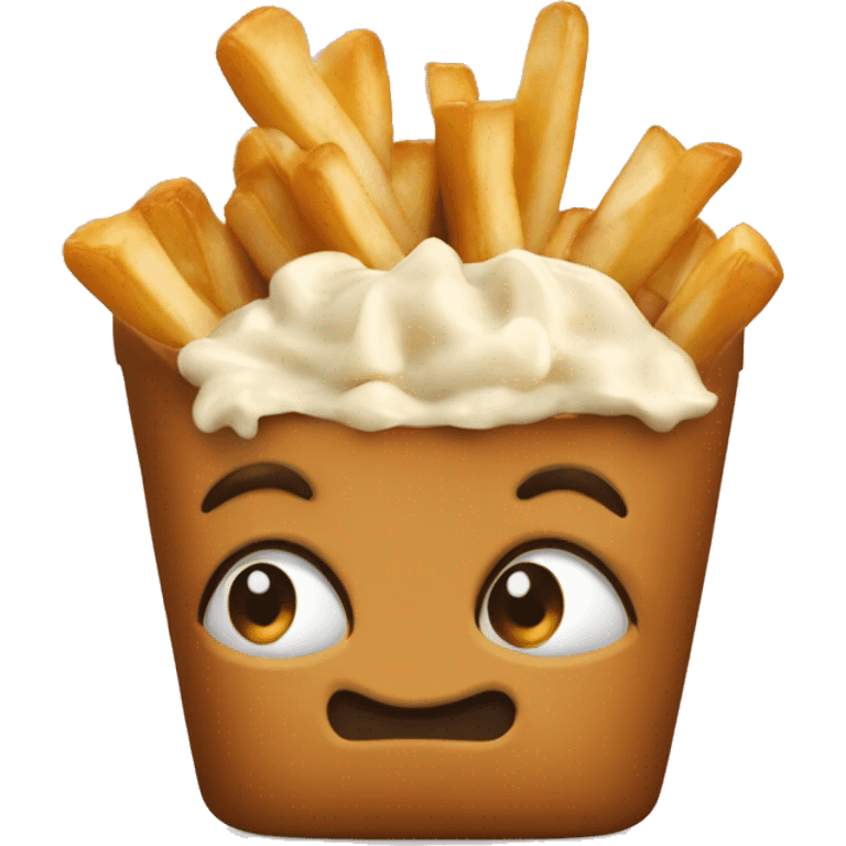 Poutine qui mange une poutine  emoji