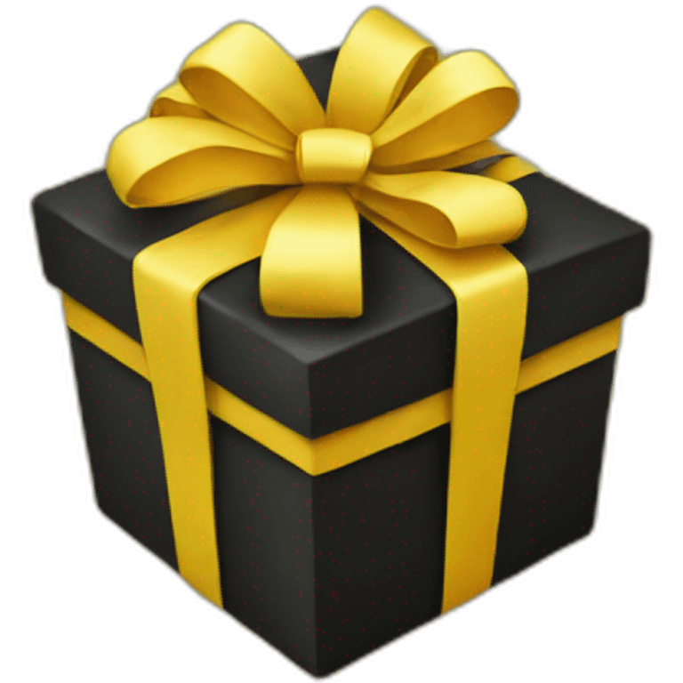 gift yellow and black emoji