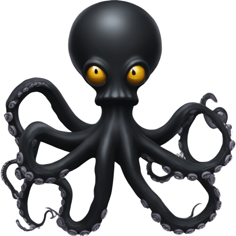 black Alien Octopus with lego man emoji