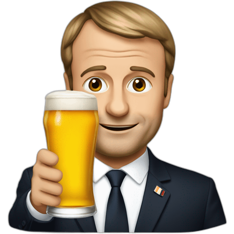 Emmanuel-Macron-beer emoji