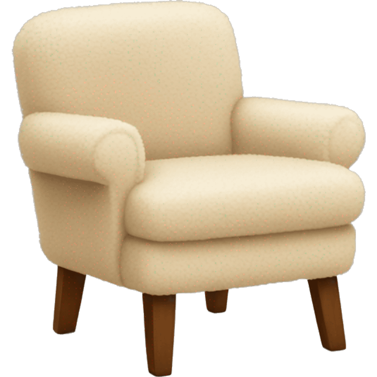 beige sherpa chair emoji