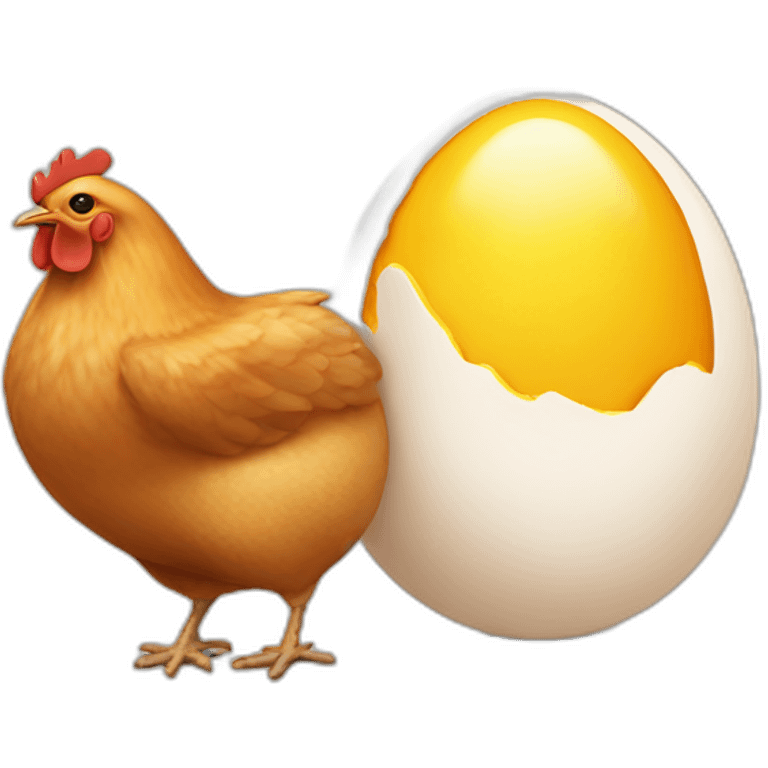 Egg laying a chicken emoji