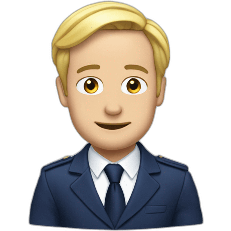 Macron qui fait un câlin à Marine le Pen emoji