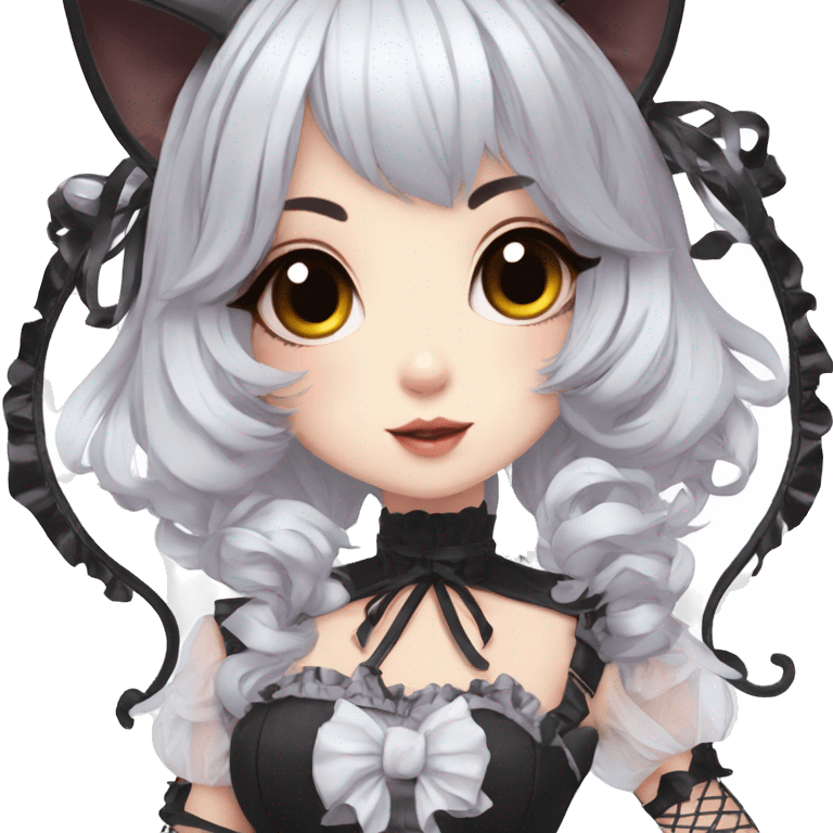 Edgy Kawaii Cute Cool Beautiful Elegant Pretty Anime Punk Lolita Catgirl emoji