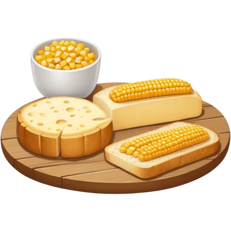 corn cheese and bread emoji