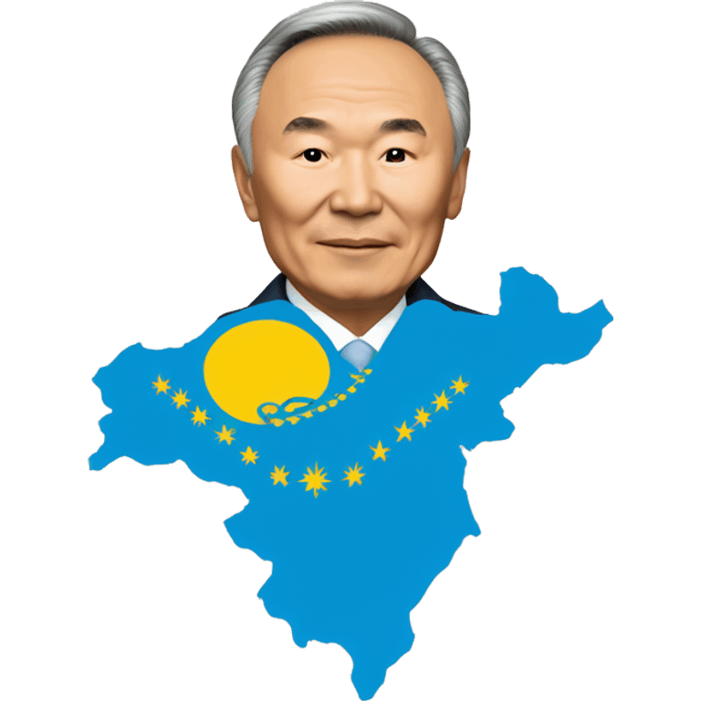 nazarbayev with kazakhstan falg emoji