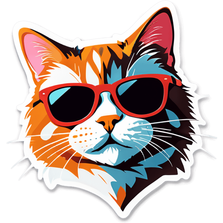 Cat with sunglasses emoji