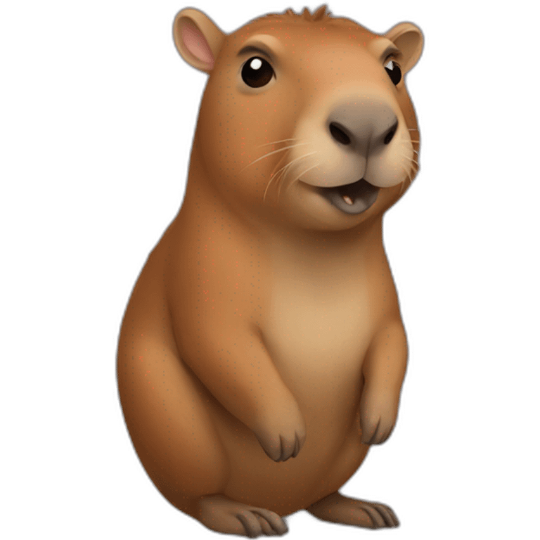 Capibara comiend emoji