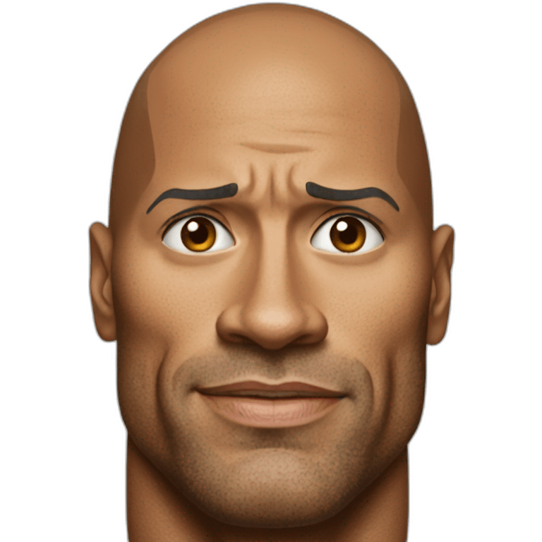 Dwayne Johnson raising his eyebrow emoji