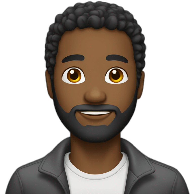 Black man with beard  emoji