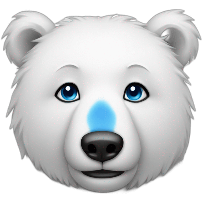 white bear with blue eyes emoji