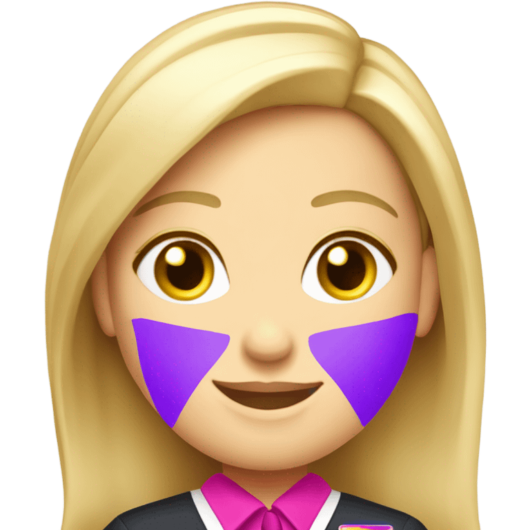 A blonde long straight haired wizz air flight attendant emoji