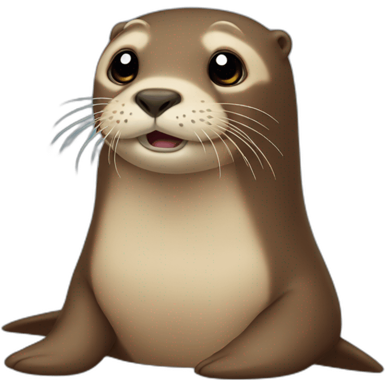 sealion and otter fused emoji