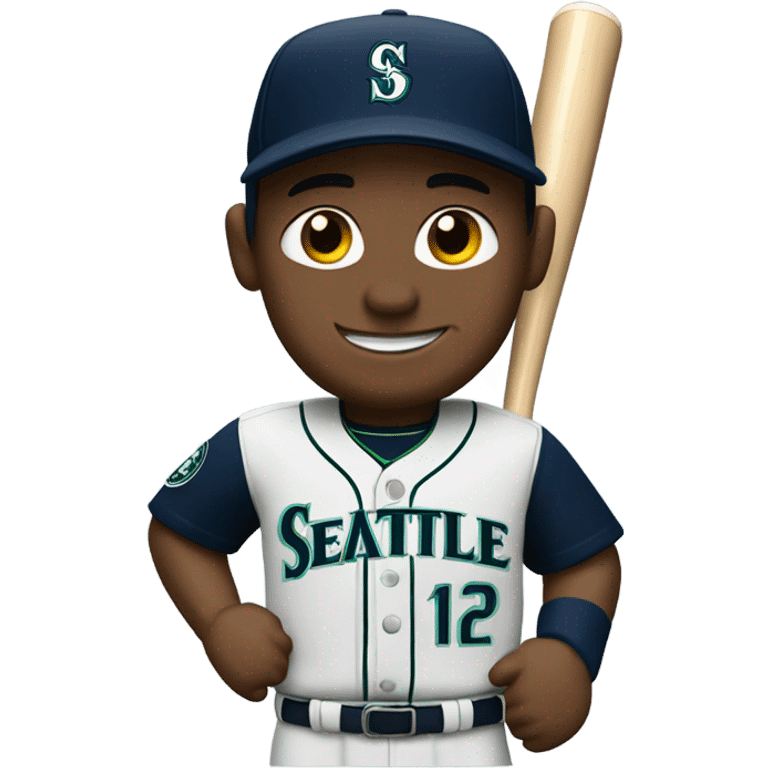 Baseball Player in seattle mariners jersey  emoji