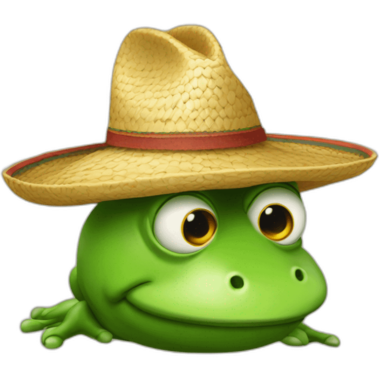 sapo con sombrero emoji