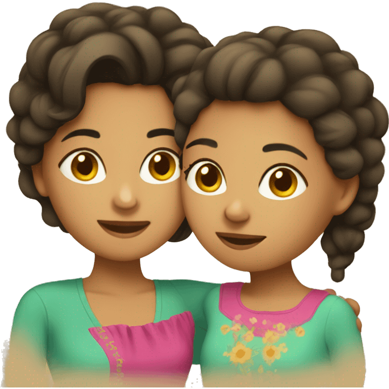 one hispanic mother and daughter emoji