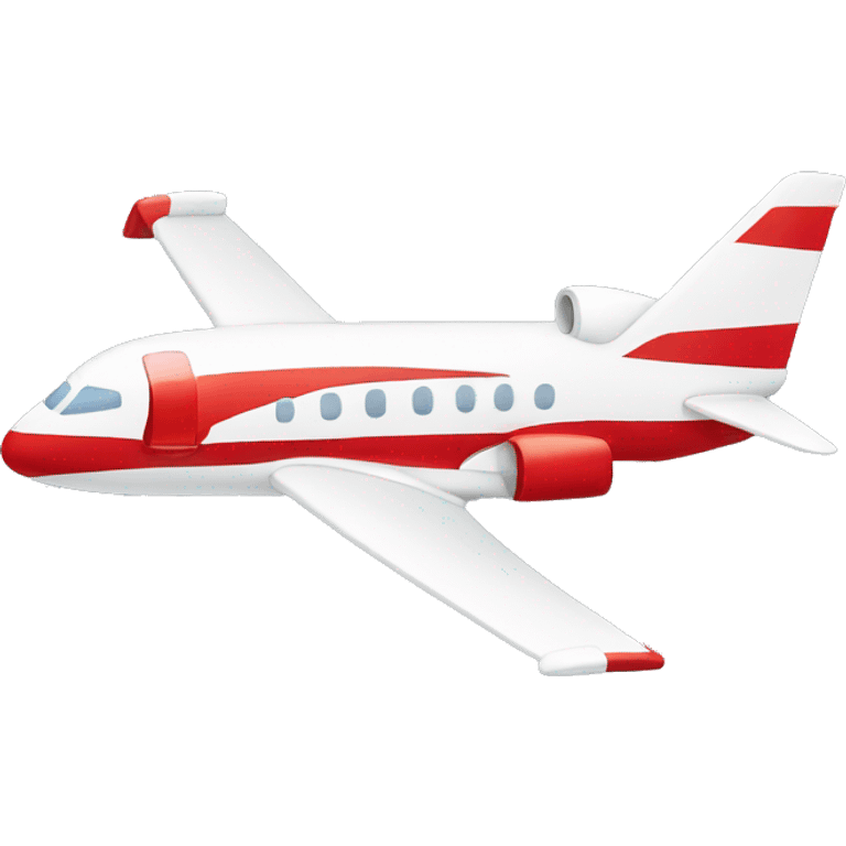 Aeroplane in red and white colors emoji