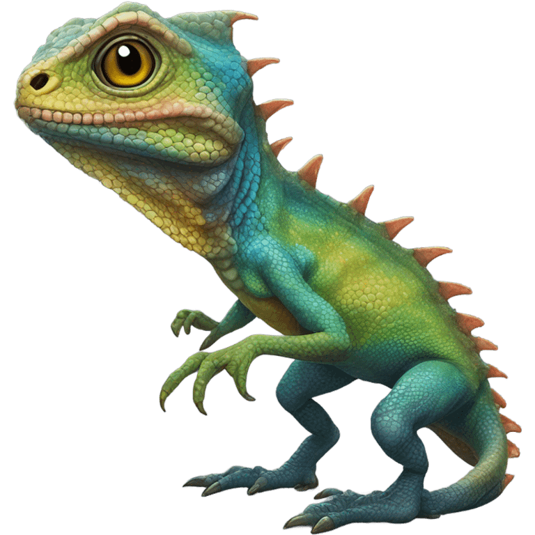 Alien lizard detailed portrait  emoji