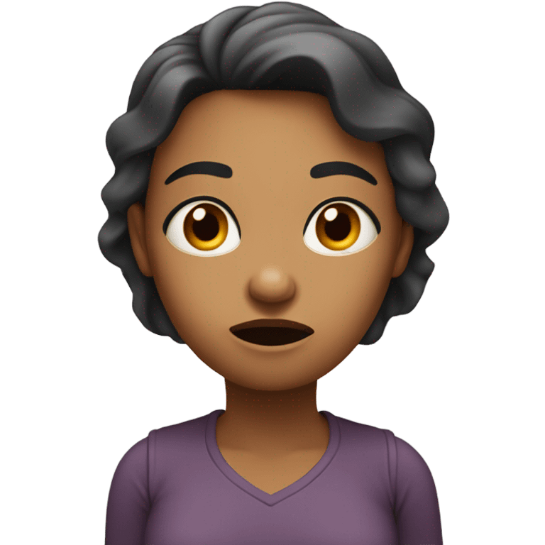 anxious looking woman emoji