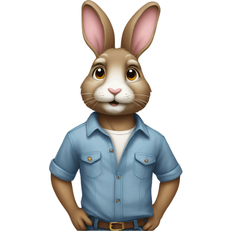 Bunny wearing a shirt  emoji