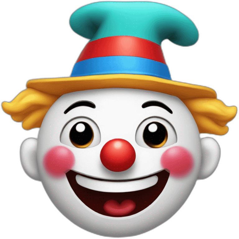 shy clown screaming in a backwards hat emoji