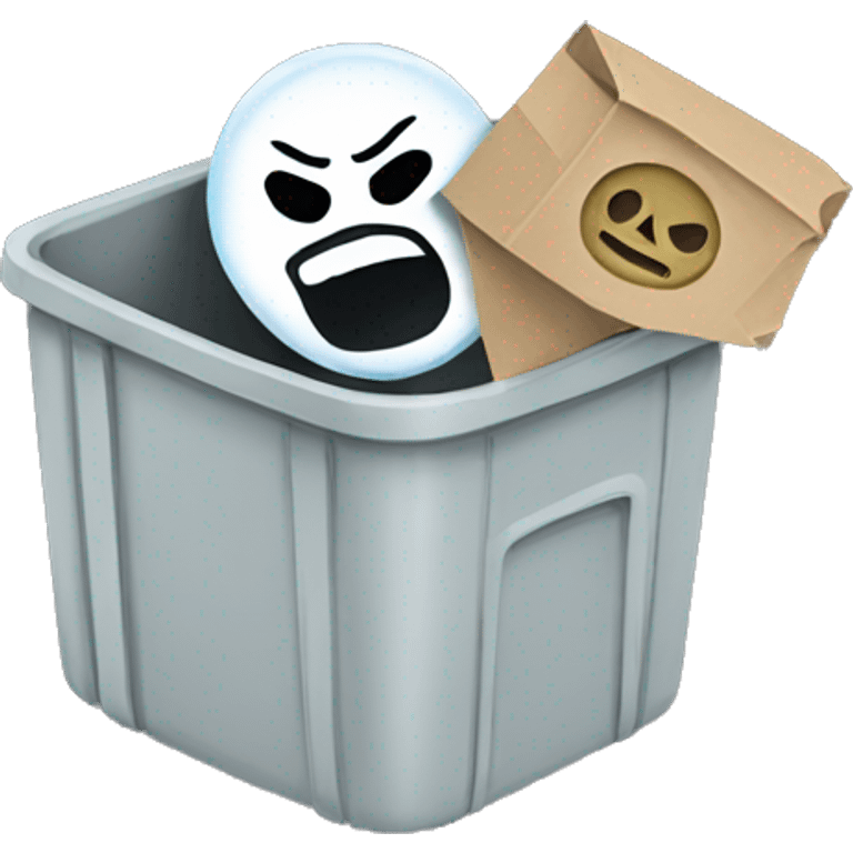 Sans in the trash emoji