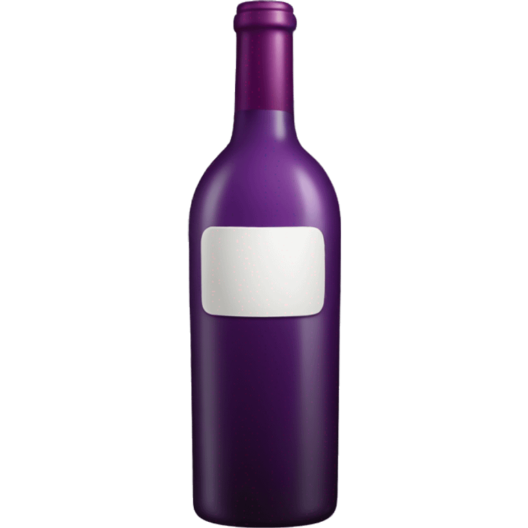 Purple bottle of wine emoji