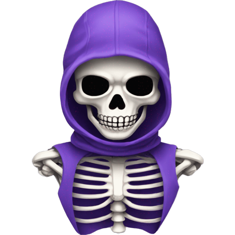 puple skeleton with balaclava emoji