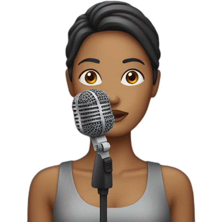 microphone woman emoji