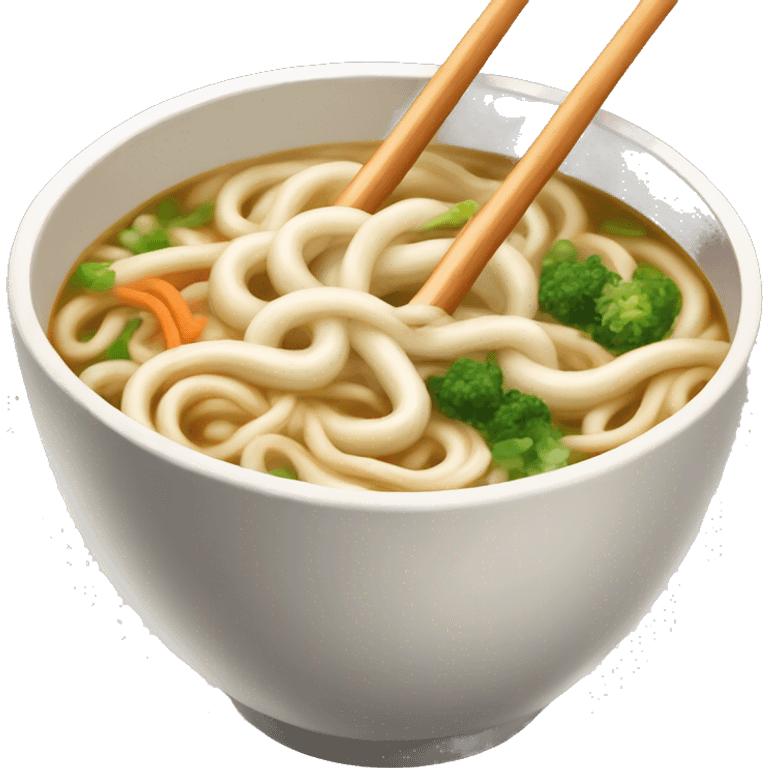 udon noodle soup with out any vegetables  emoji