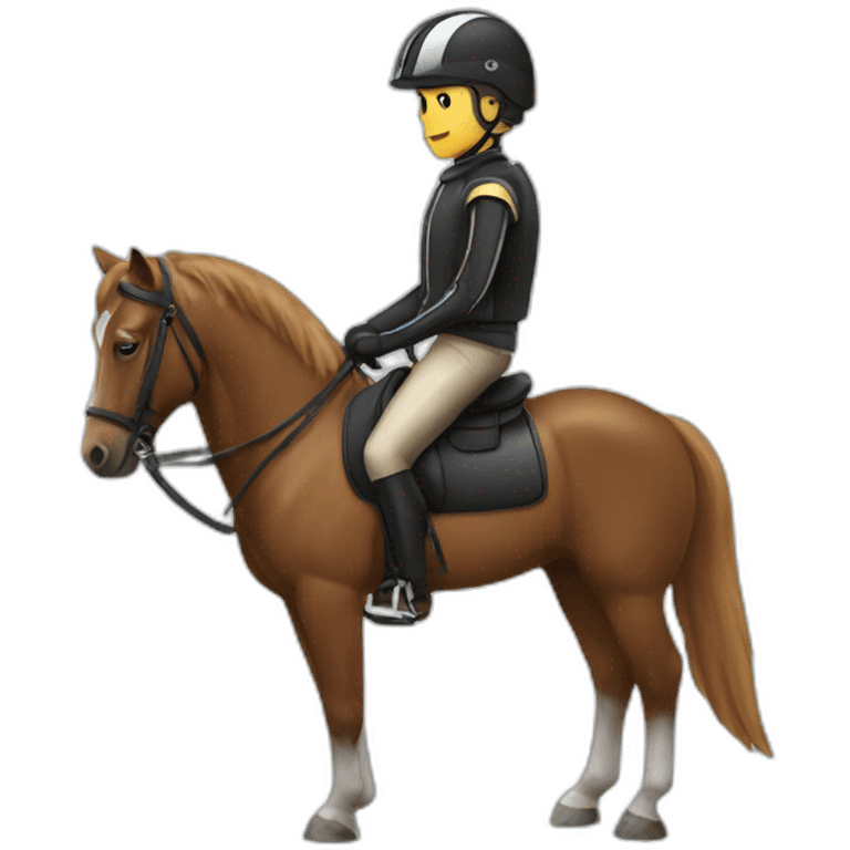 Horse rider wearing a helmet emoji