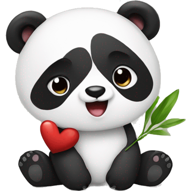 Panda in love emoji