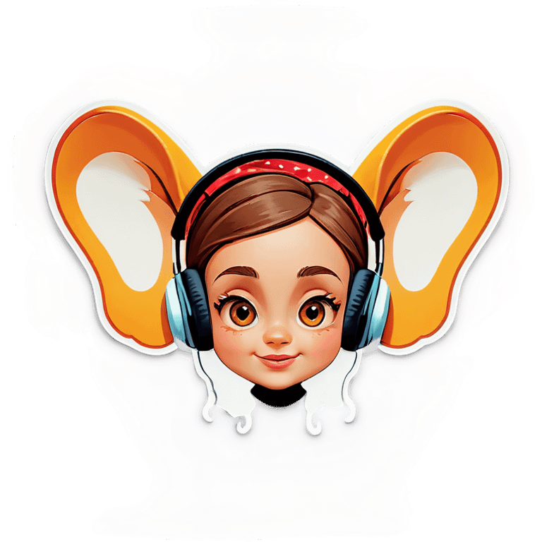 Giant listening ears emoji