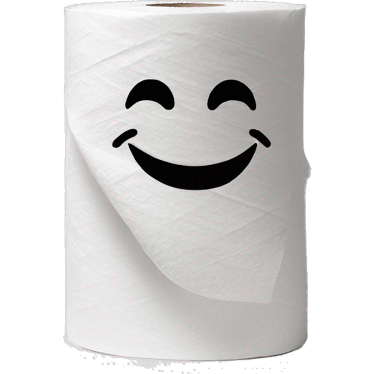 smile toilet paper roll emoji