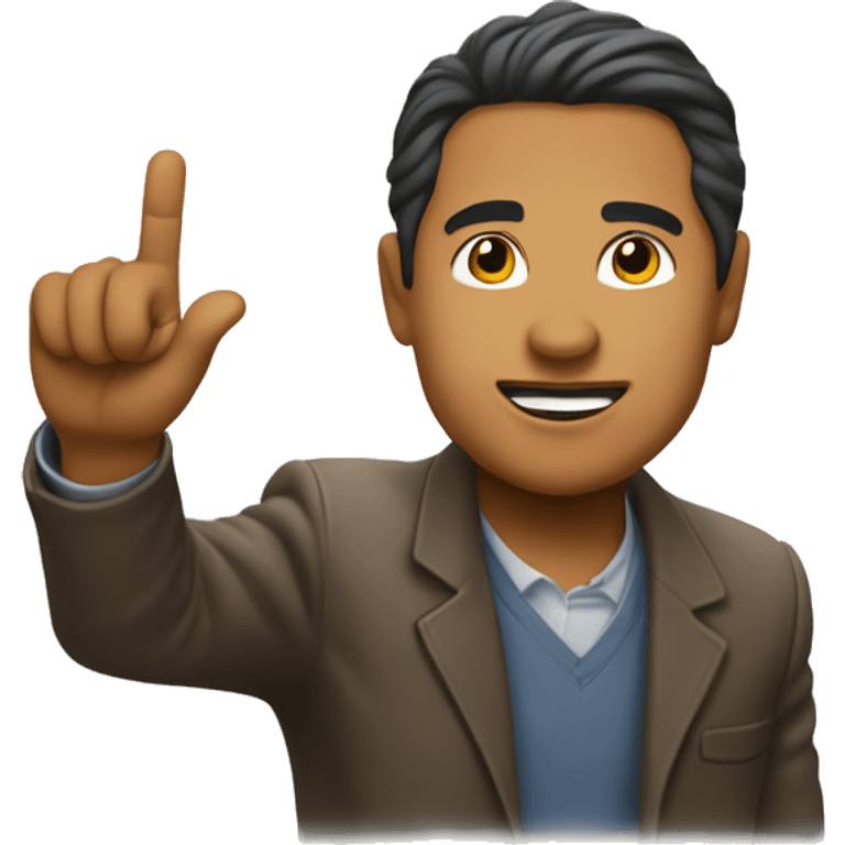 Lue Elizondo raising right hand to testi emoji