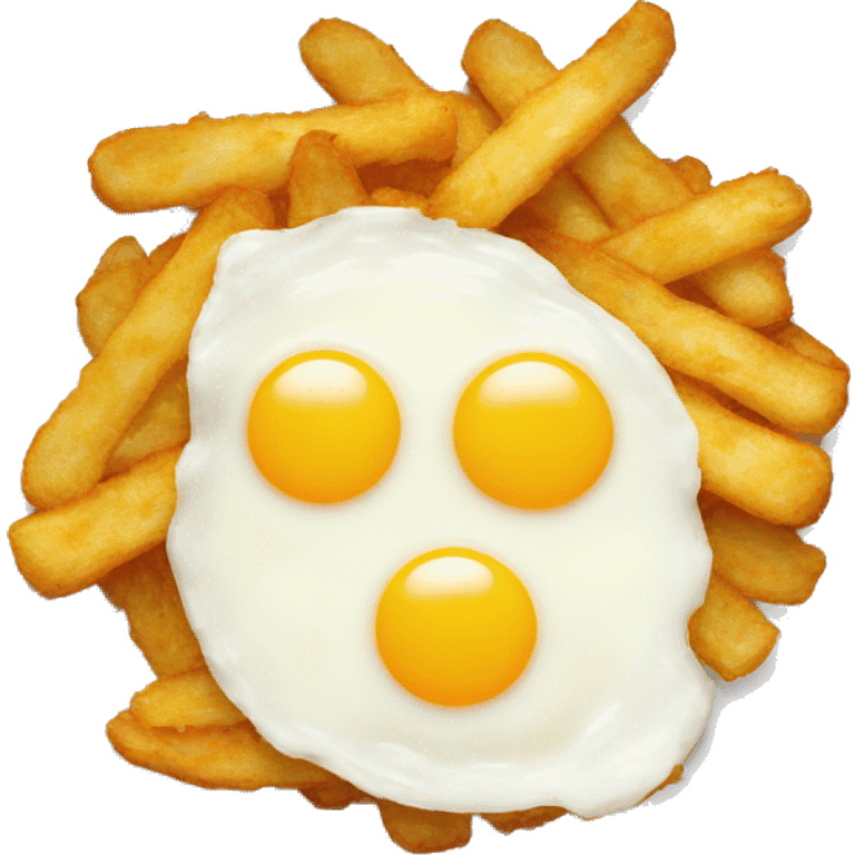 Hash brown plate with egg emoji