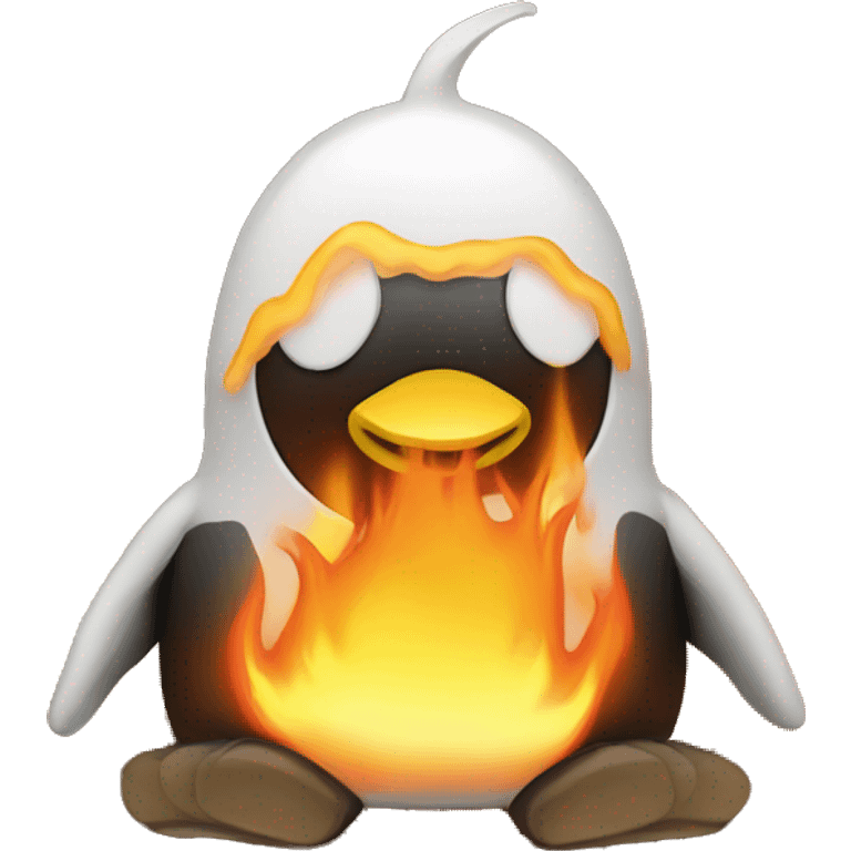 Linux on fire emoji