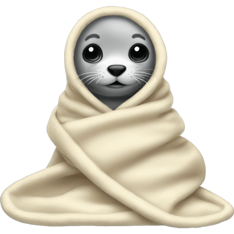 Baby seal in a blanket emoji